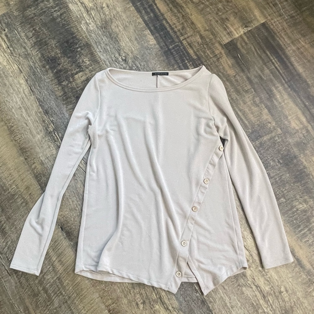 Tan Long Sleeve Sweater. Staccato.